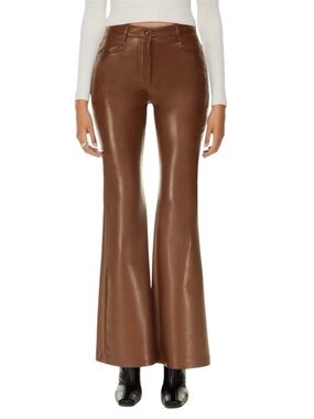 Wilfred Beatrix Pant Size 10 Cognac Vegan Leather pants Aritzia